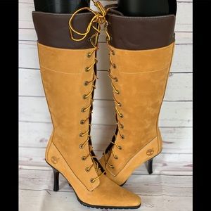 Timberland Knee Hight High Heel Boot 7 LIKE NEW